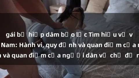 gái bị hiếp dâm bạo lực Tìm hiểu về văn hóa sex ở Việt Nam: Hành vi, quy định và quan điểm của người dân về chủ đề nóng